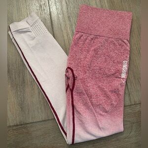 Gymshark Pink Ombré Seamless Leggings Size Small